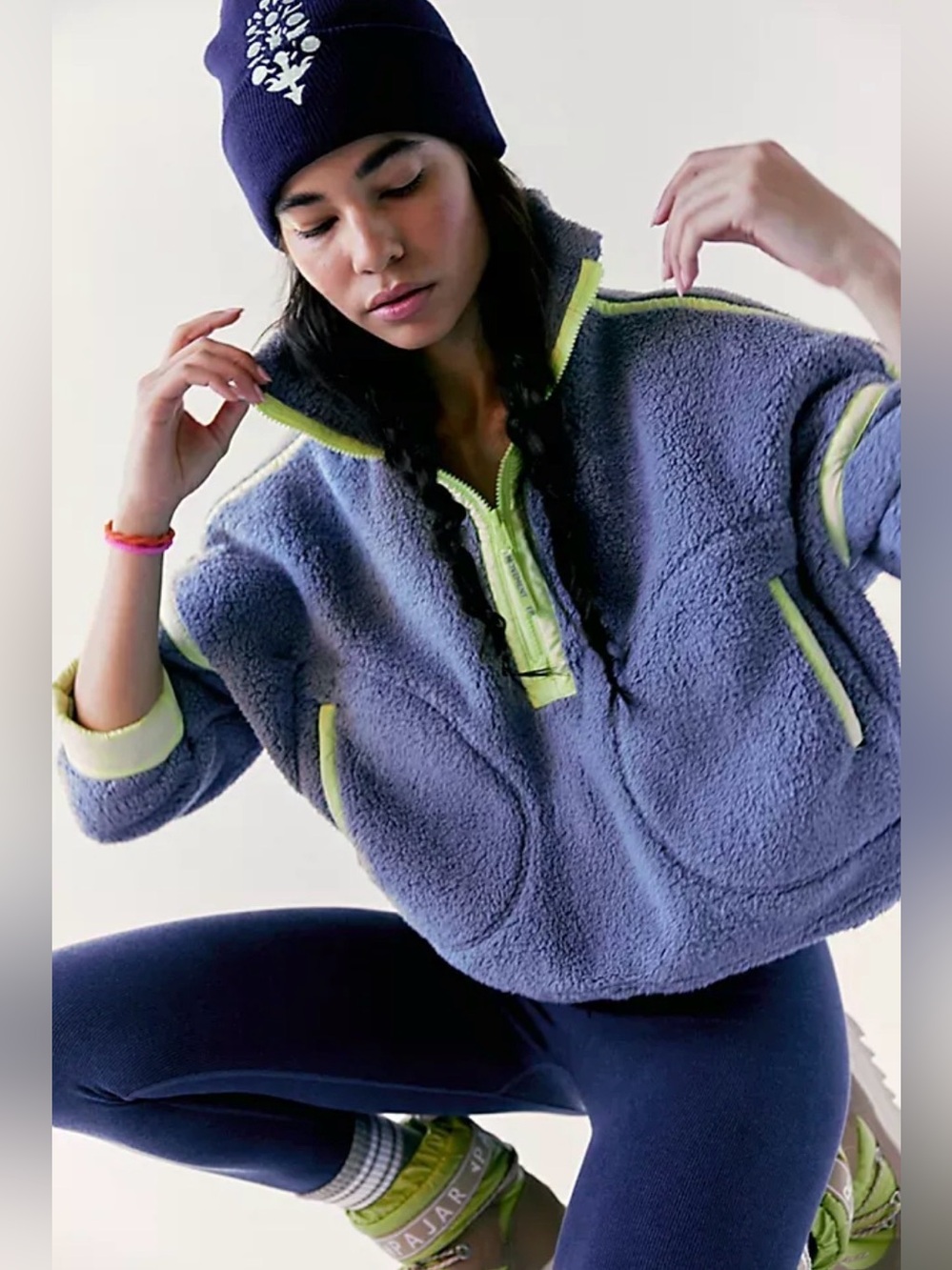 SOLD OUT COLOR FREE PEOPLE FP MOVEMENT Mountain High 1/2 Zip Fleece $98 SIZE XL